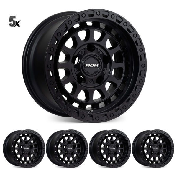 PRADO 120/150 (17X9) 5x MATT BLACK ASSAULT WHEELS (6/139)